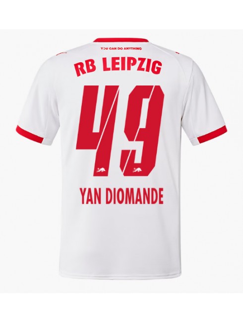 Muži Futbalové oblečenie RB Leipzig Yan Diomande #49 2025-26 Krátky Rukáv - Domáci Muži Futbalové oblečenie RB Leipzig Yan Diomande #49 2025-26 Krátky Rukáv - Domáci